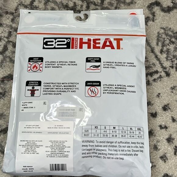 32 Degrees Cozy Long Sleeve Mock Neck Size XS 1 White, 3 Indigo Blue (sold sep) - Picture 2 of 4